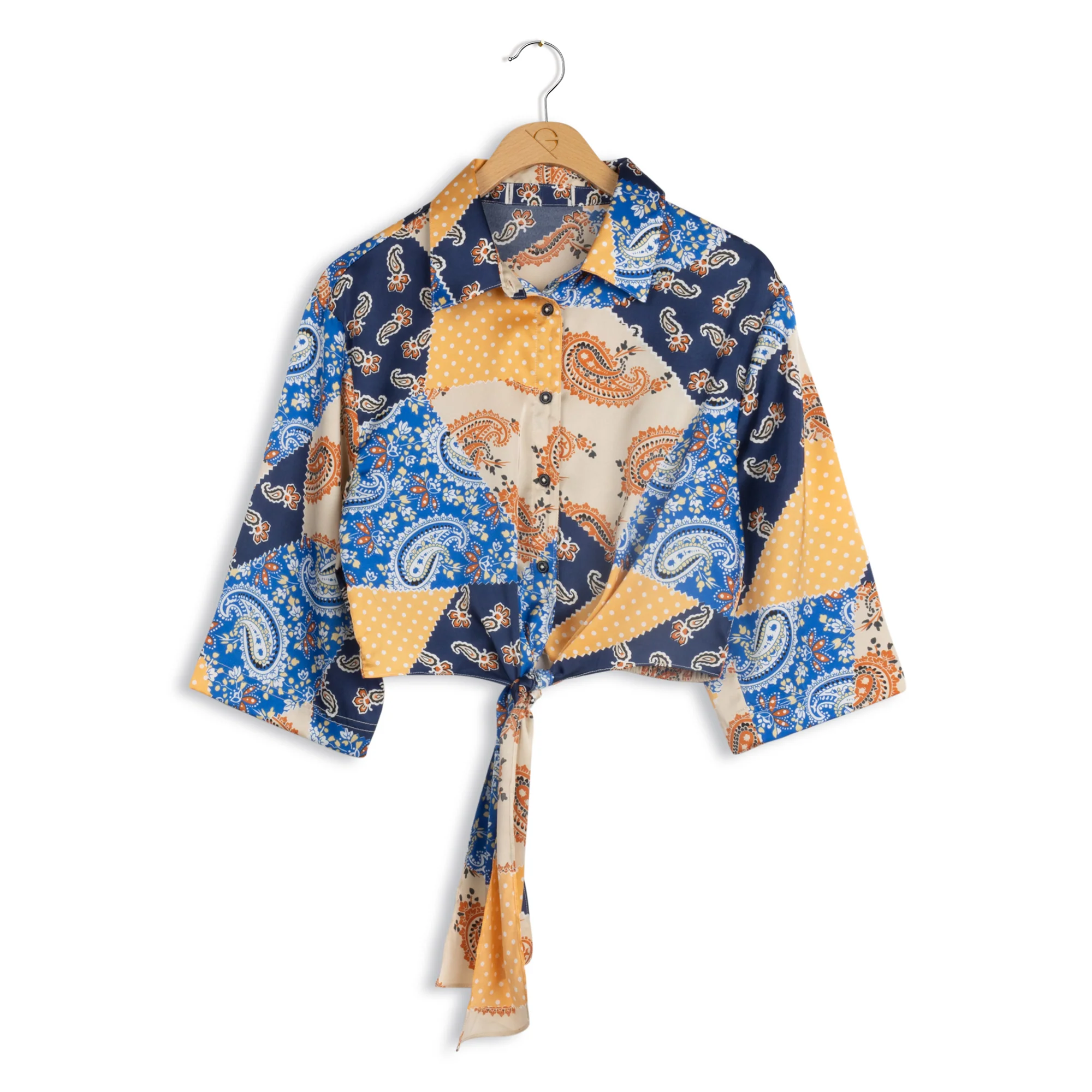 element elbow sleeve tied front shirt - Image 4