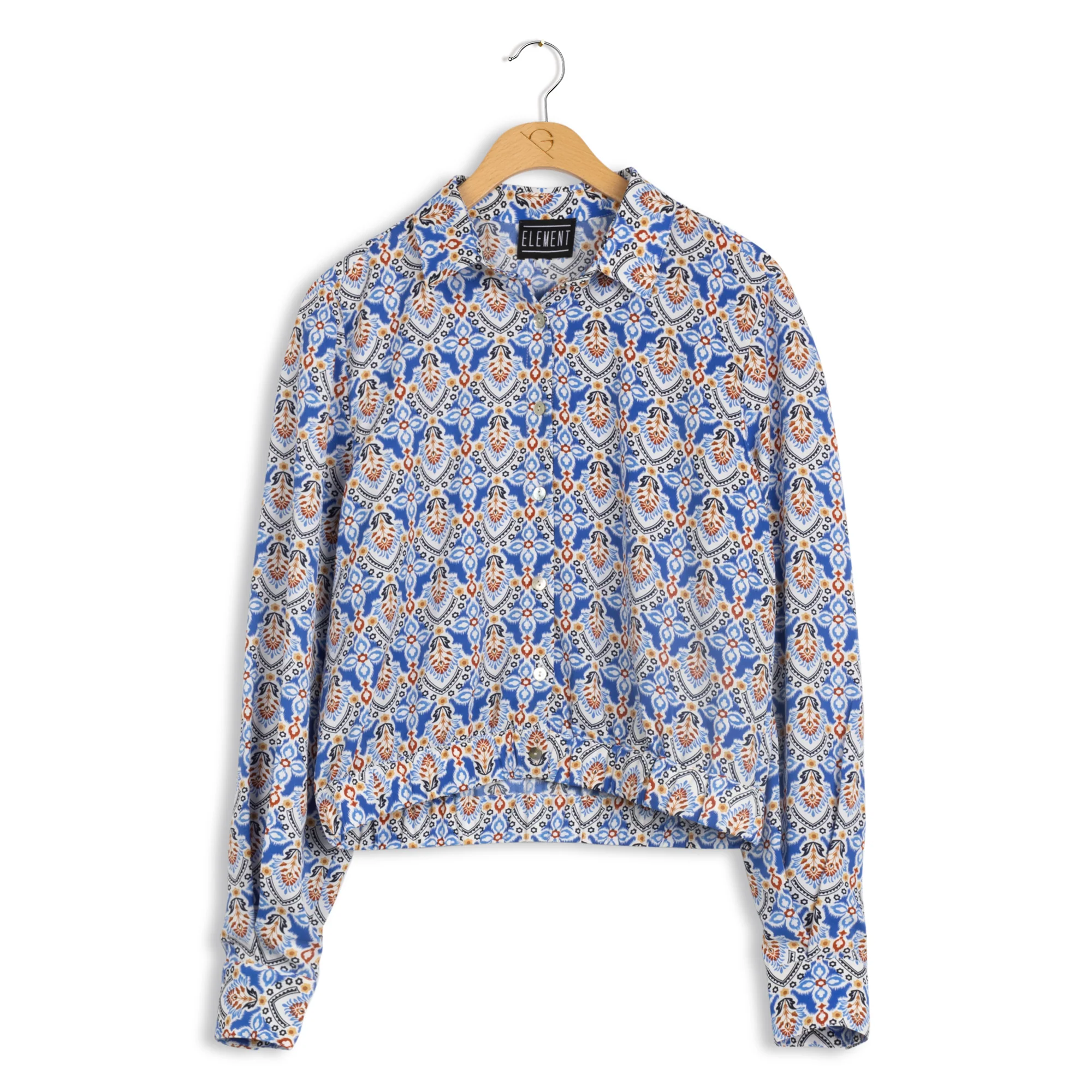 element cropped shirt with elastic waist - Image 3