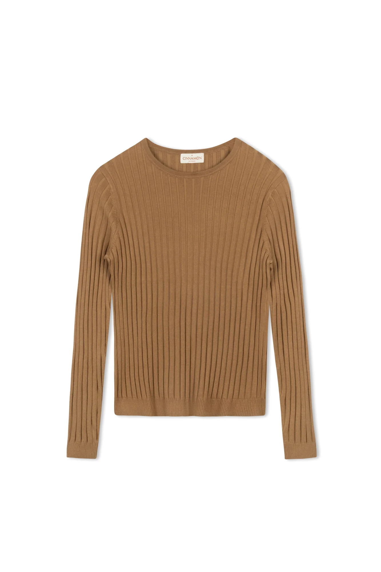 Cinnamon Ribbed Crewneck Sweater - Image 5