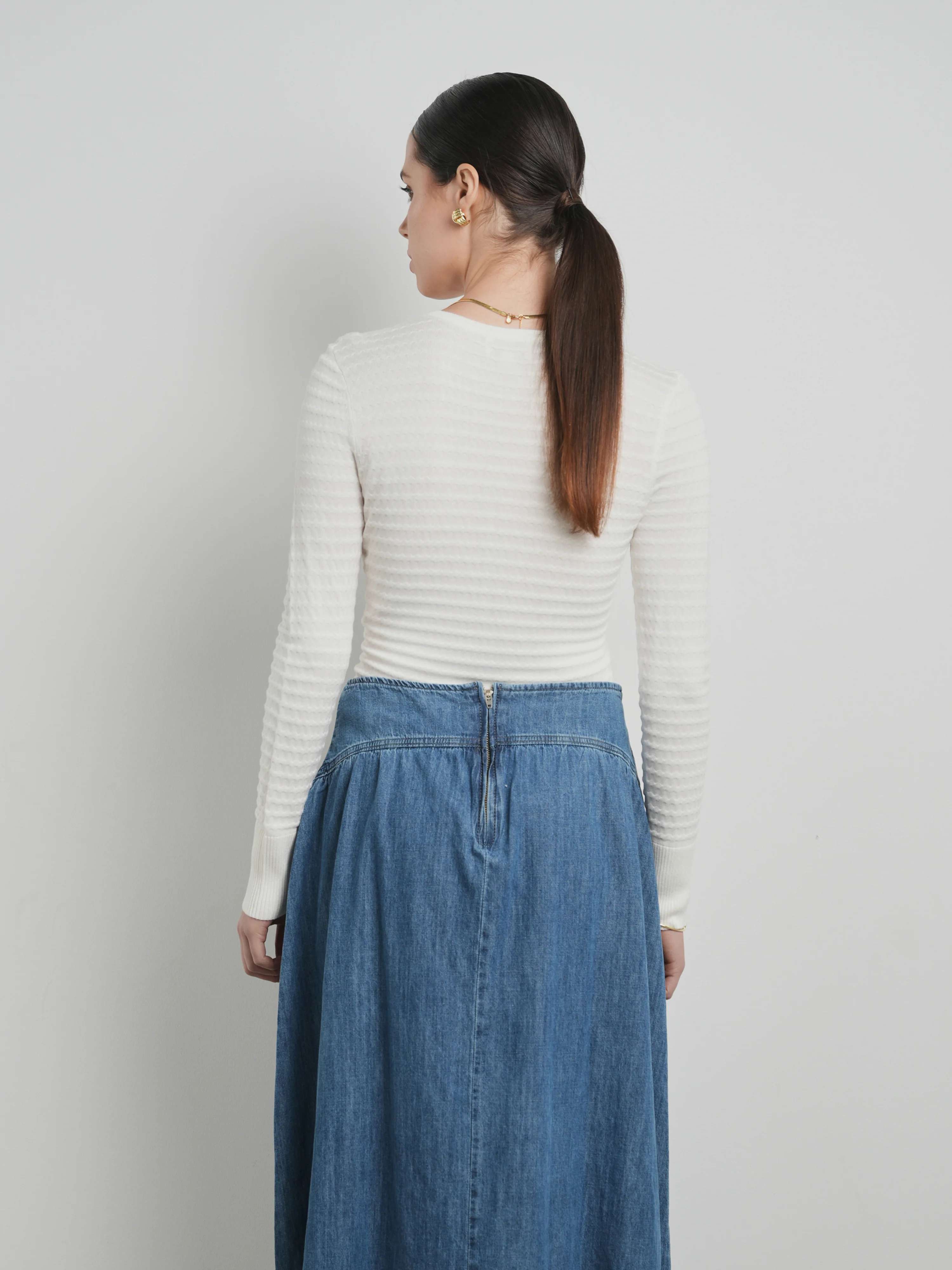 Cinnamon Bubble Knit Classic Crew - Image 3