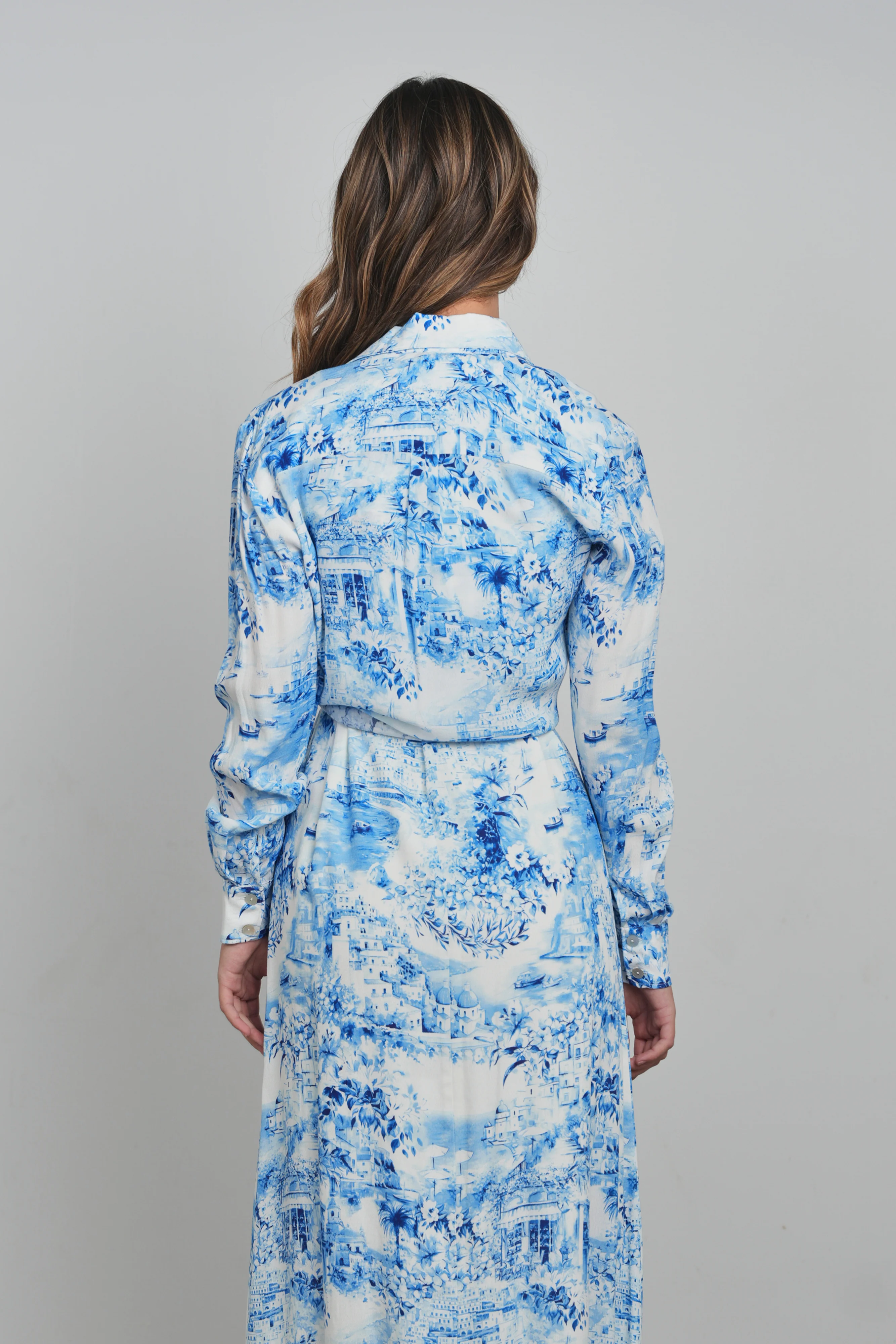 POINT GEORGETTE BUTTON UP BLOUSE - Image 4