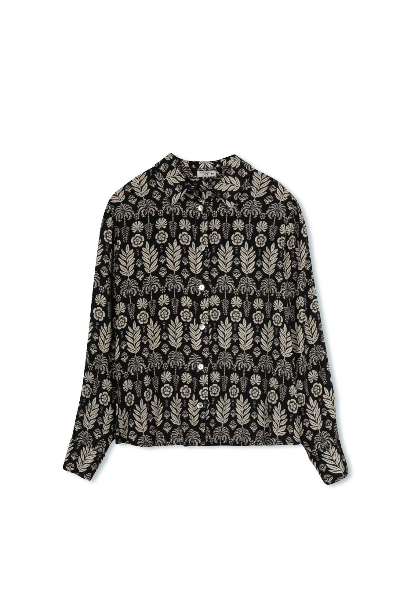 POINT GEORGETTE BUTTON UP BLOUSE - Image 8