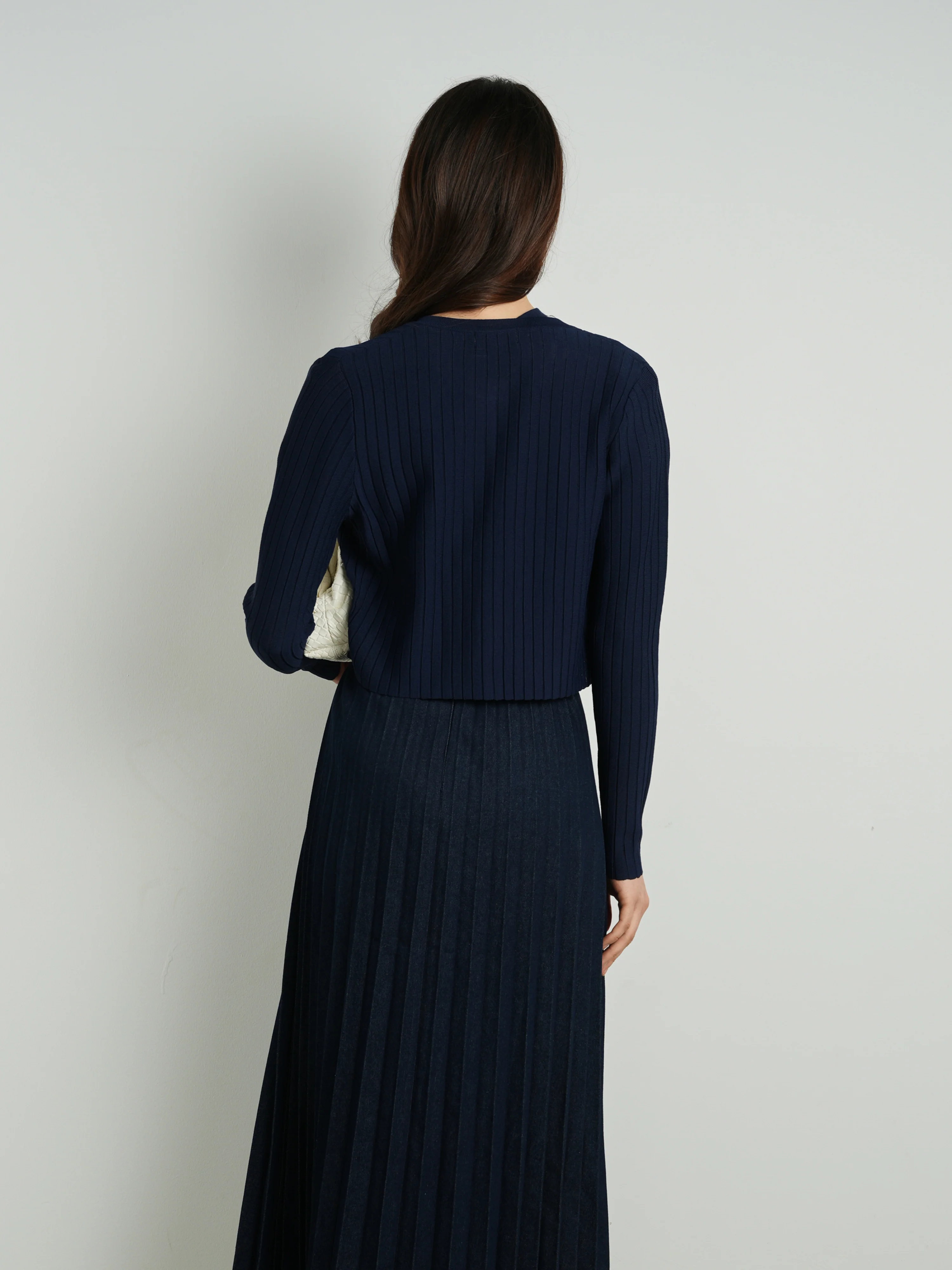 Cinnamon Crewneck Cropped Cardi - Image 3