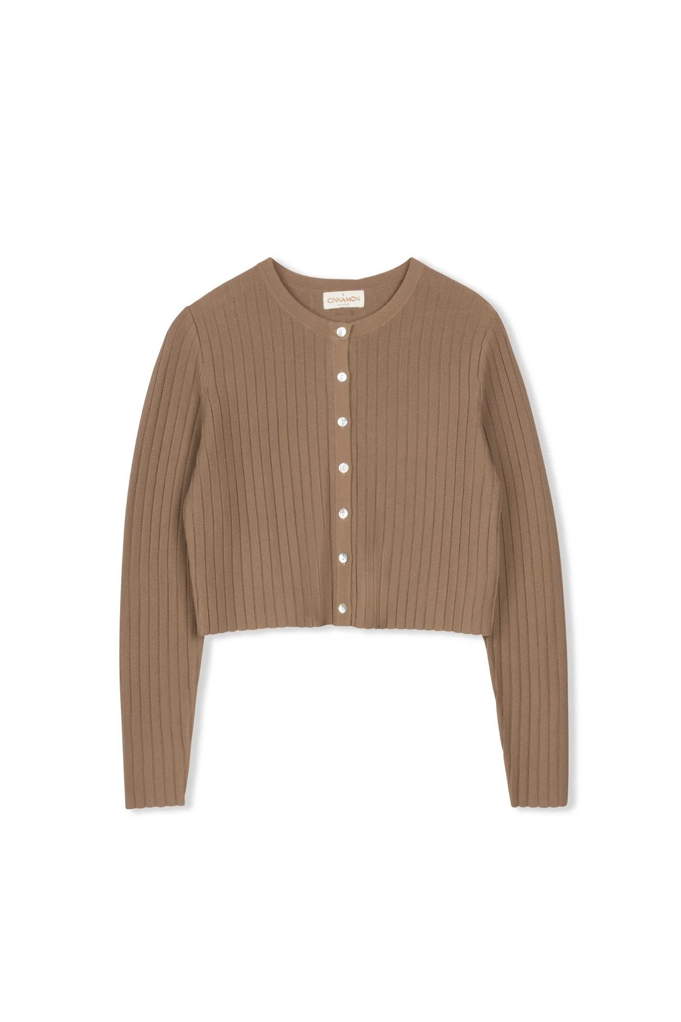 Cinnamon Crewneck Cropped Cardi - Image 4