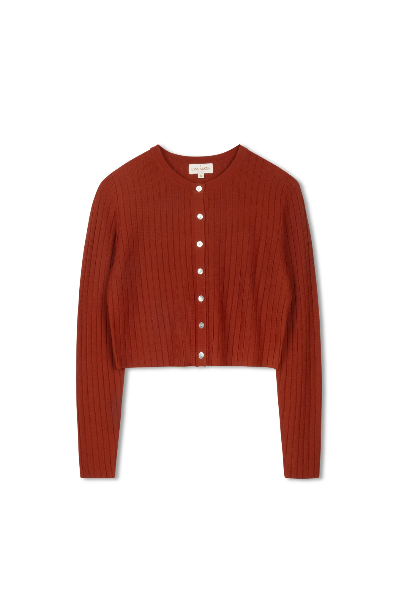 Cinnamon Crewneck Cropped Cardi - Image 6