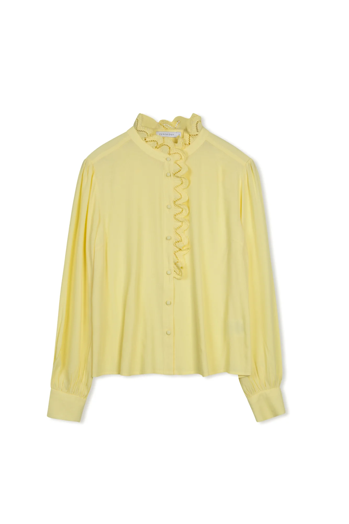 Ceremony Ruffle Button Down Blouse - Image 4