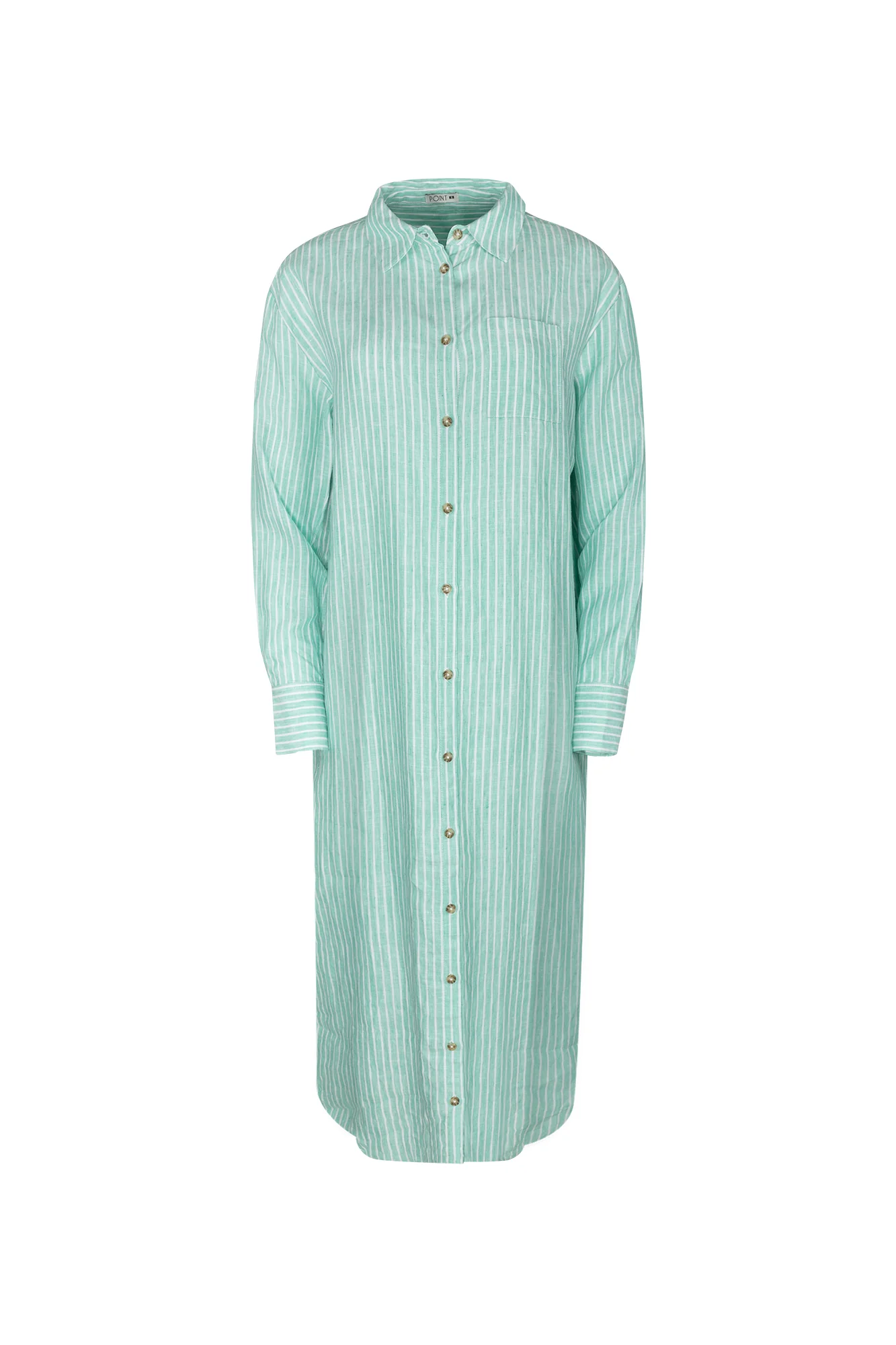 POINT STRIPE LINEN DRESS - Image 4