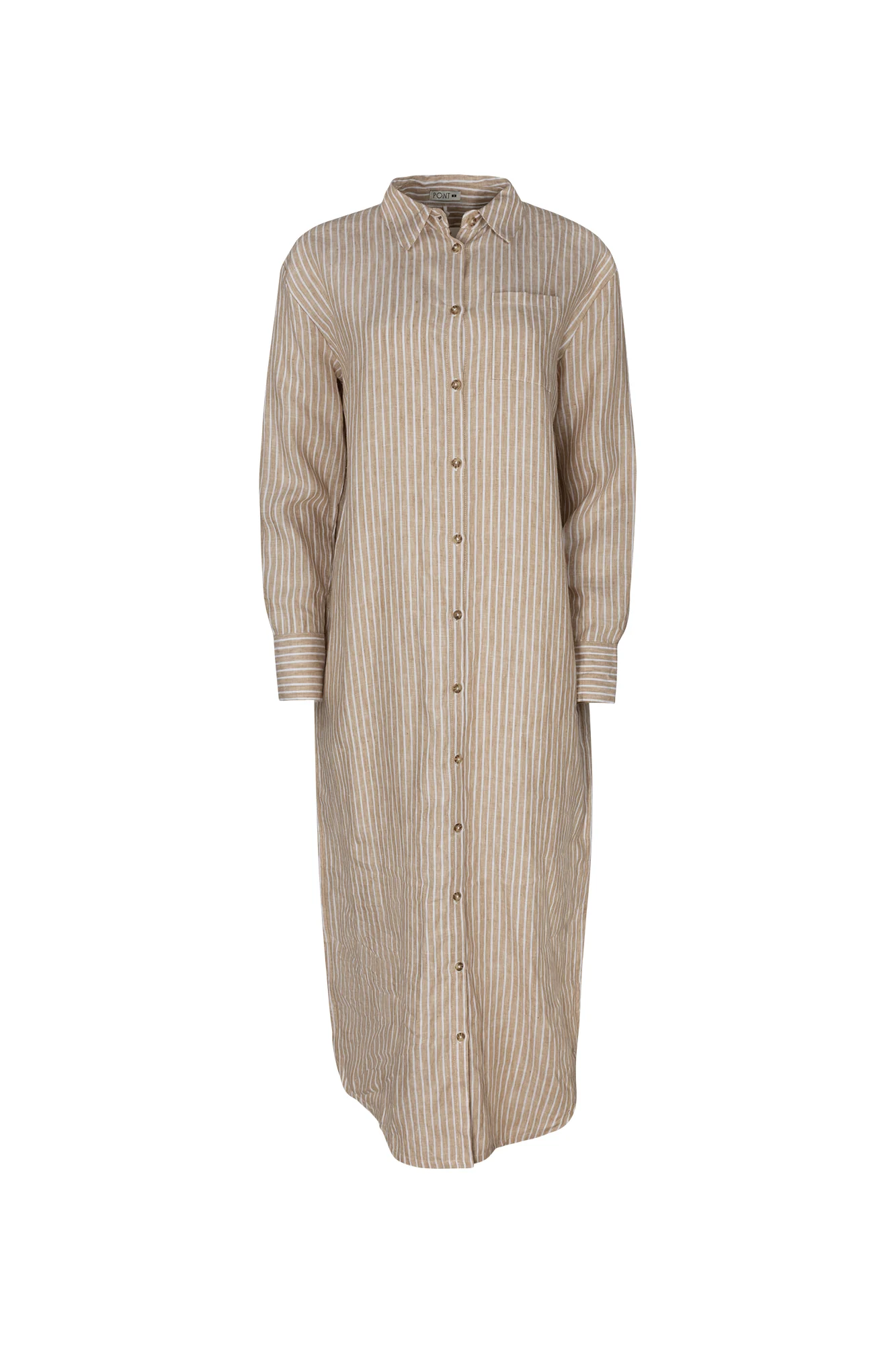 POINT STRIPE LINEN DRESS - Image 5