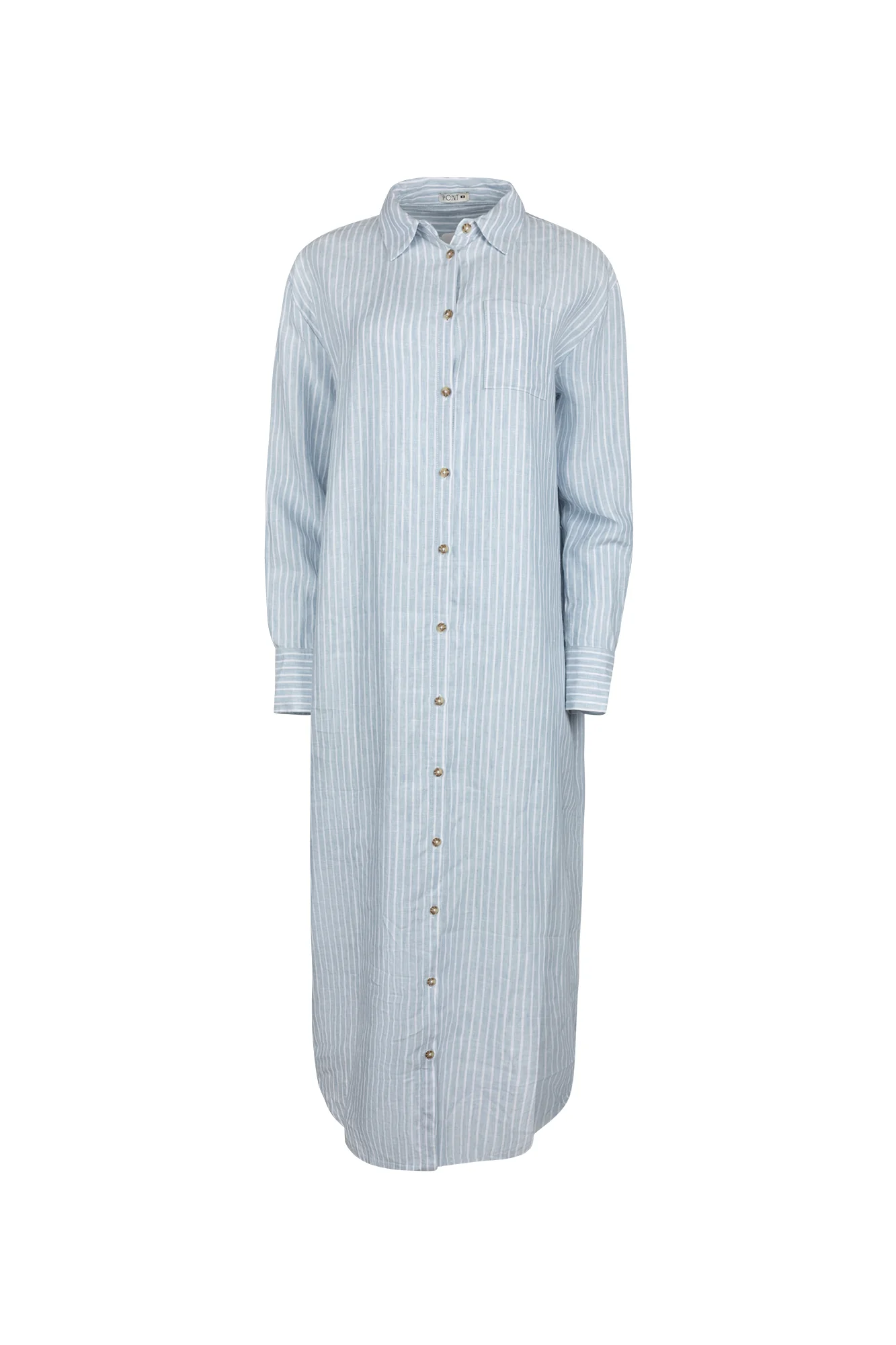 POINT STRIPE LINEN DRESS - Image 6