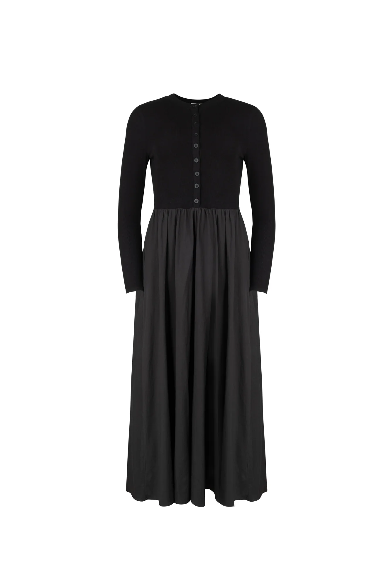 POINT MIXED POPLIN DRESS - Image 4