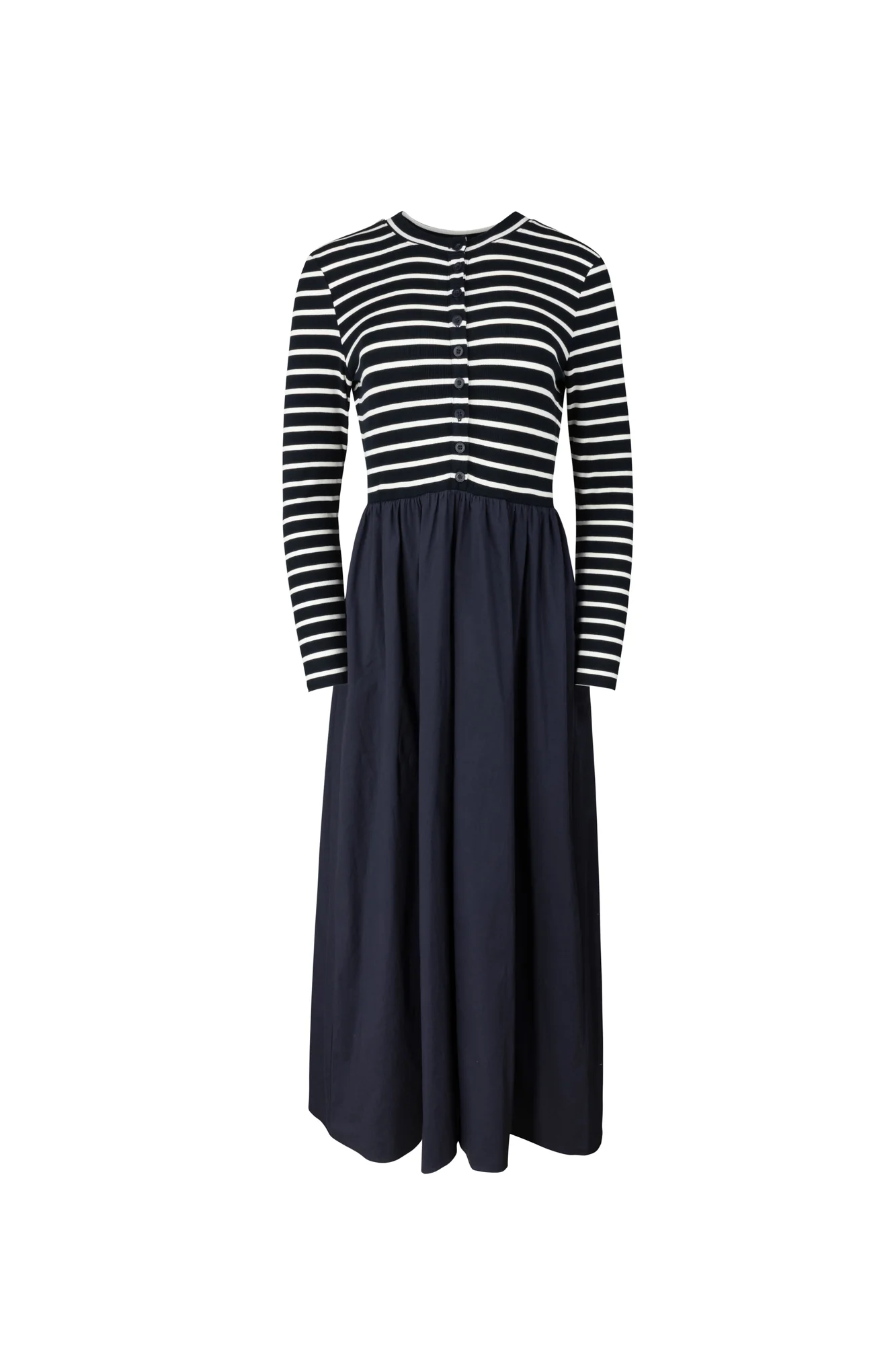 POINT MIXED POPLIN DRESS - Image 4