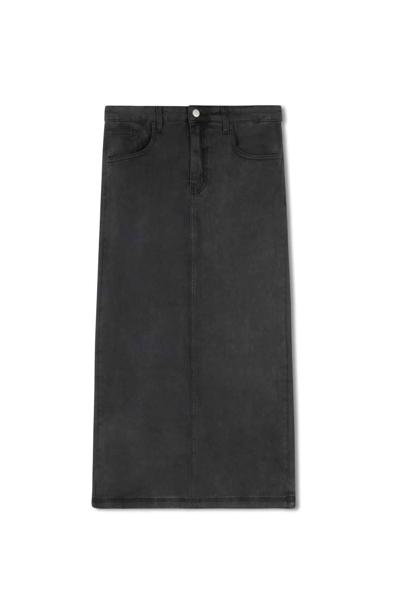 Hd Twill Detail Washed Maxi Skirt - Image 5