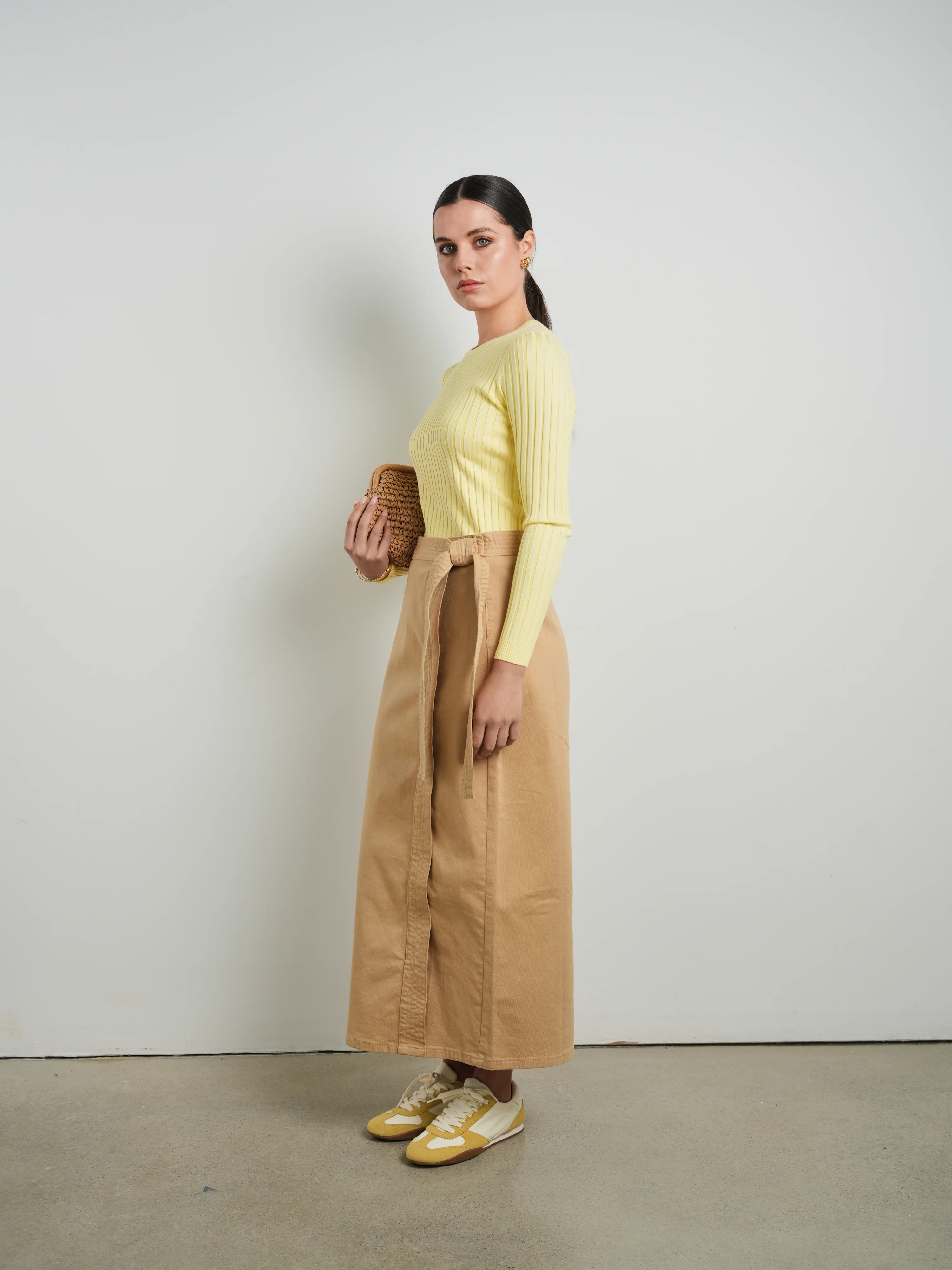 Hd Trapunto Stitch Wrap Skirt - Image 4