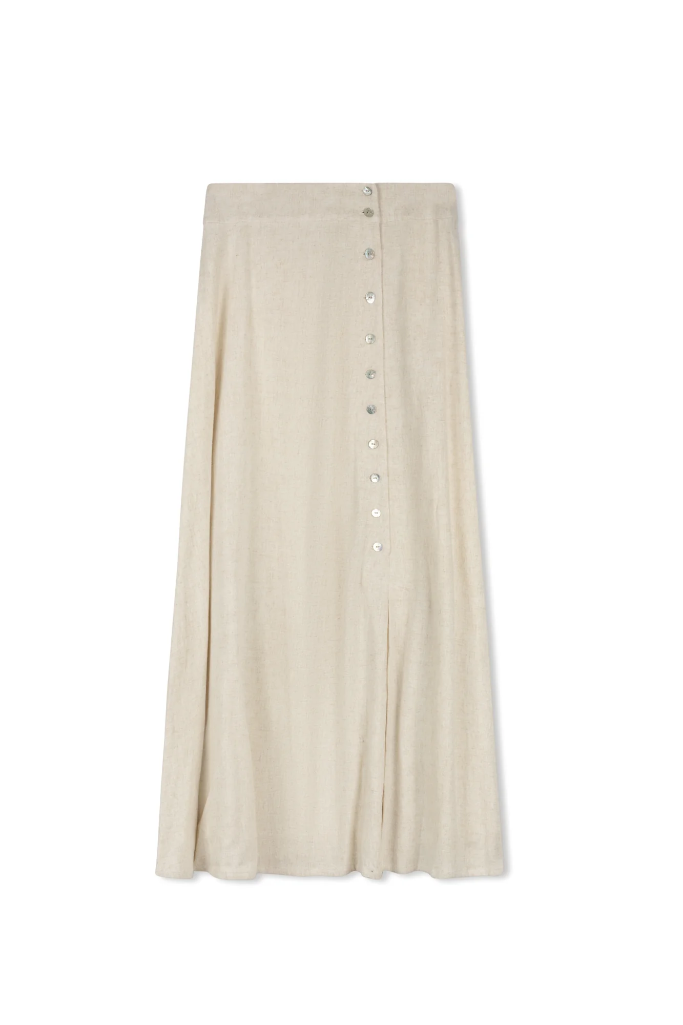 Cleo Asymmetric Button Flare Skirt - Image 6