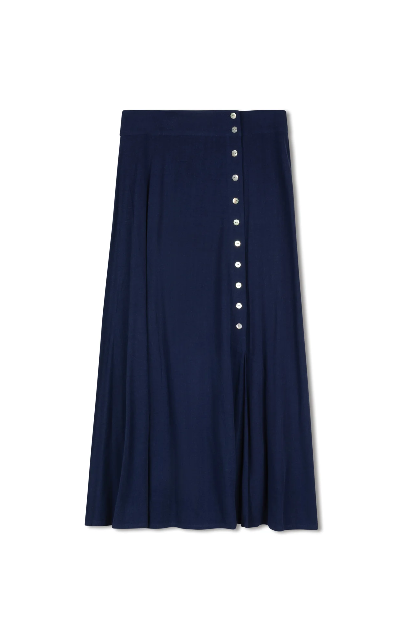 Cleo Asymmetric Button Flare Skirt - Image 7