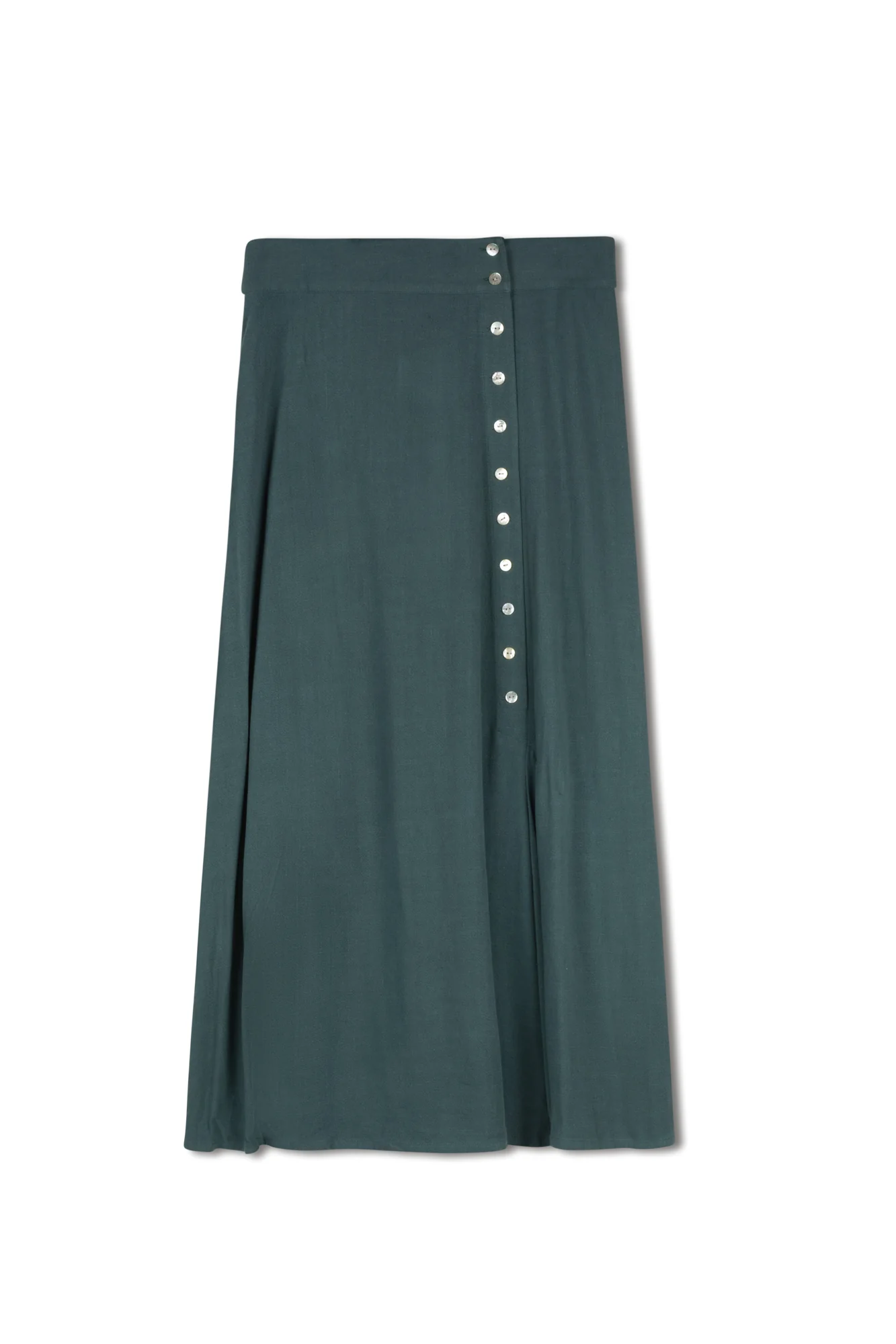 Cleo Asymmetric Button Flare Skirt - Image 8