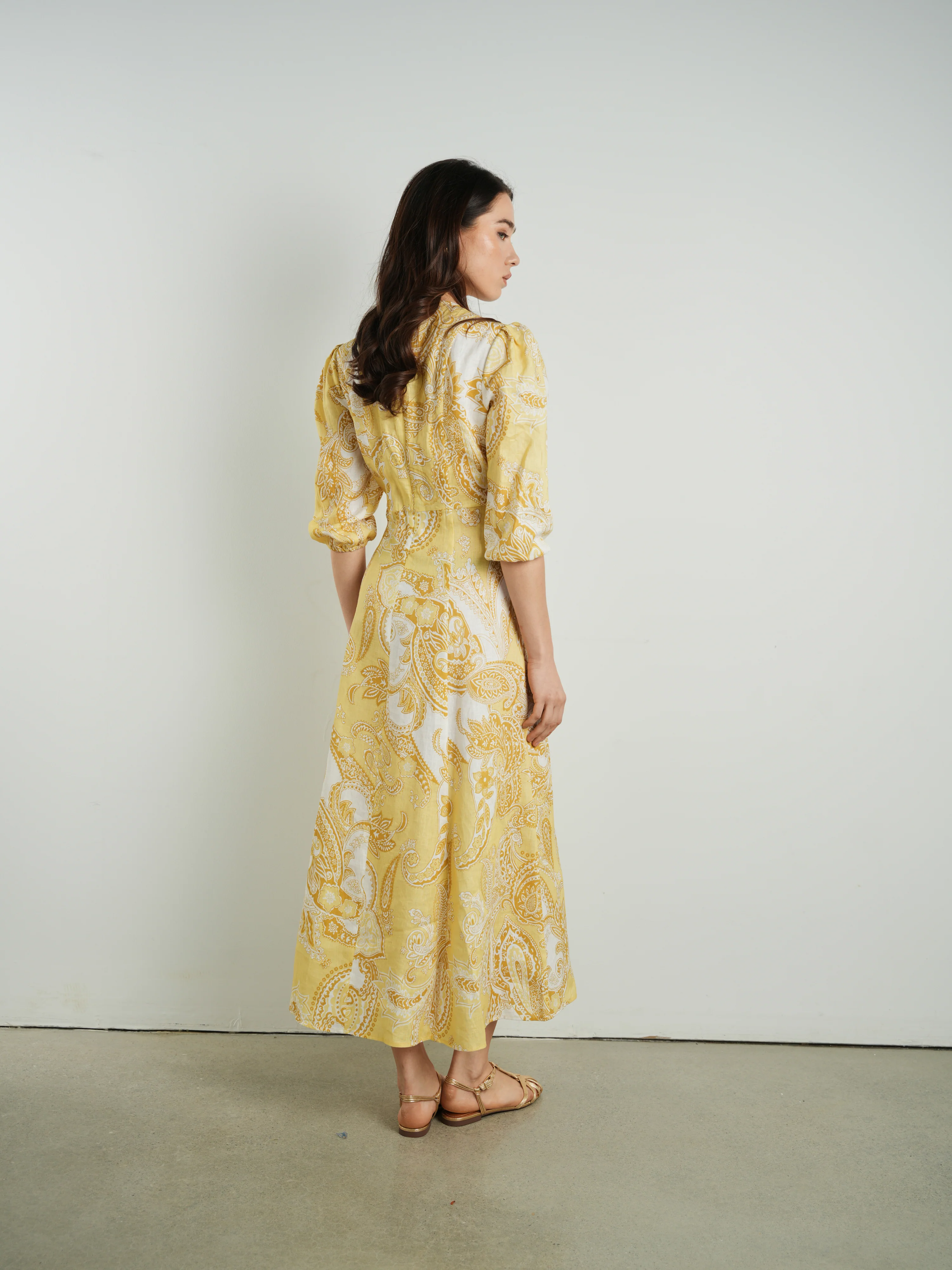 Cleo Printed Linen Maxi Dress - Image 5