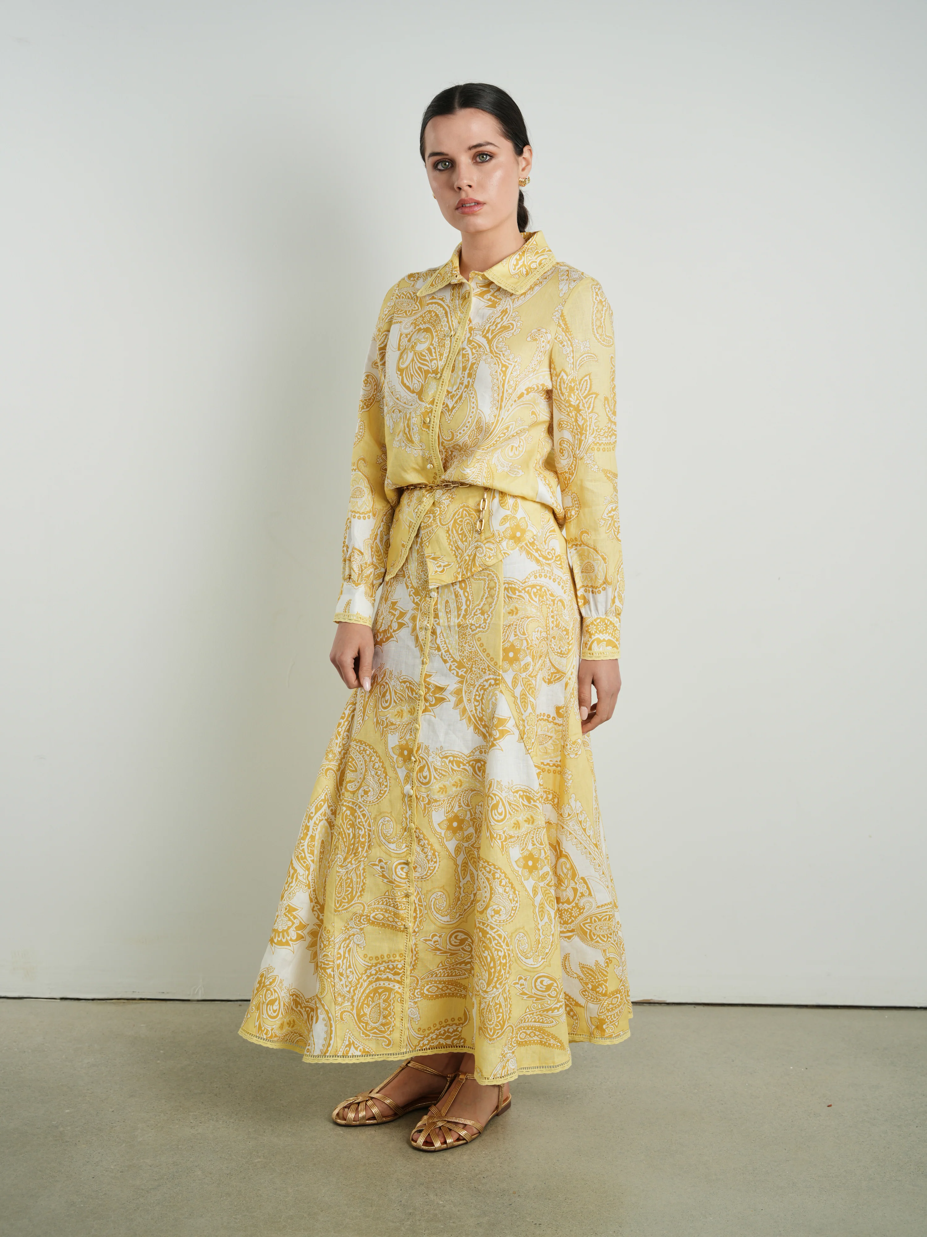 Cleo Printed Linen Blouse - Image 3