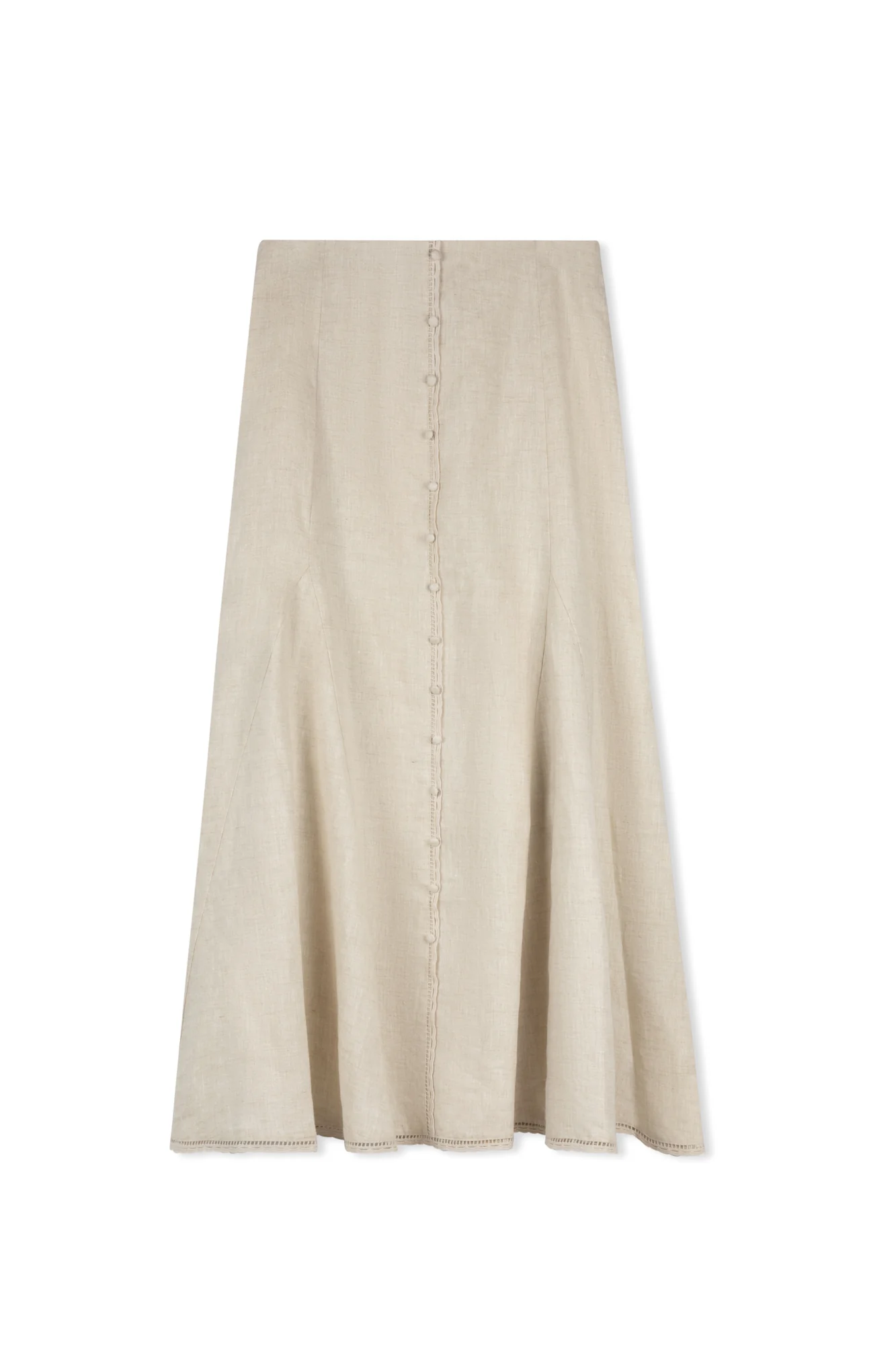 Cleo Crochet Trim Linen Skirt - Image 4
