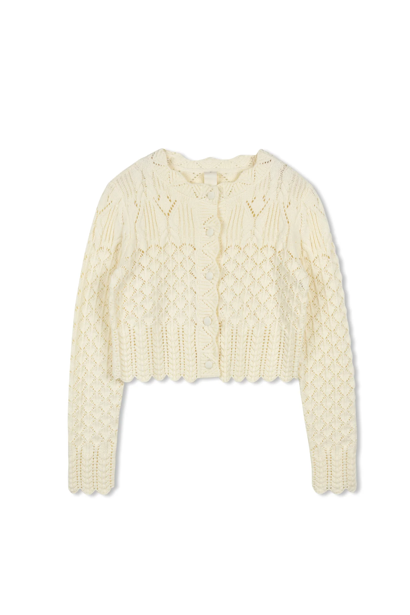 Km Scallop Edge Deco Cardigan - Image 5