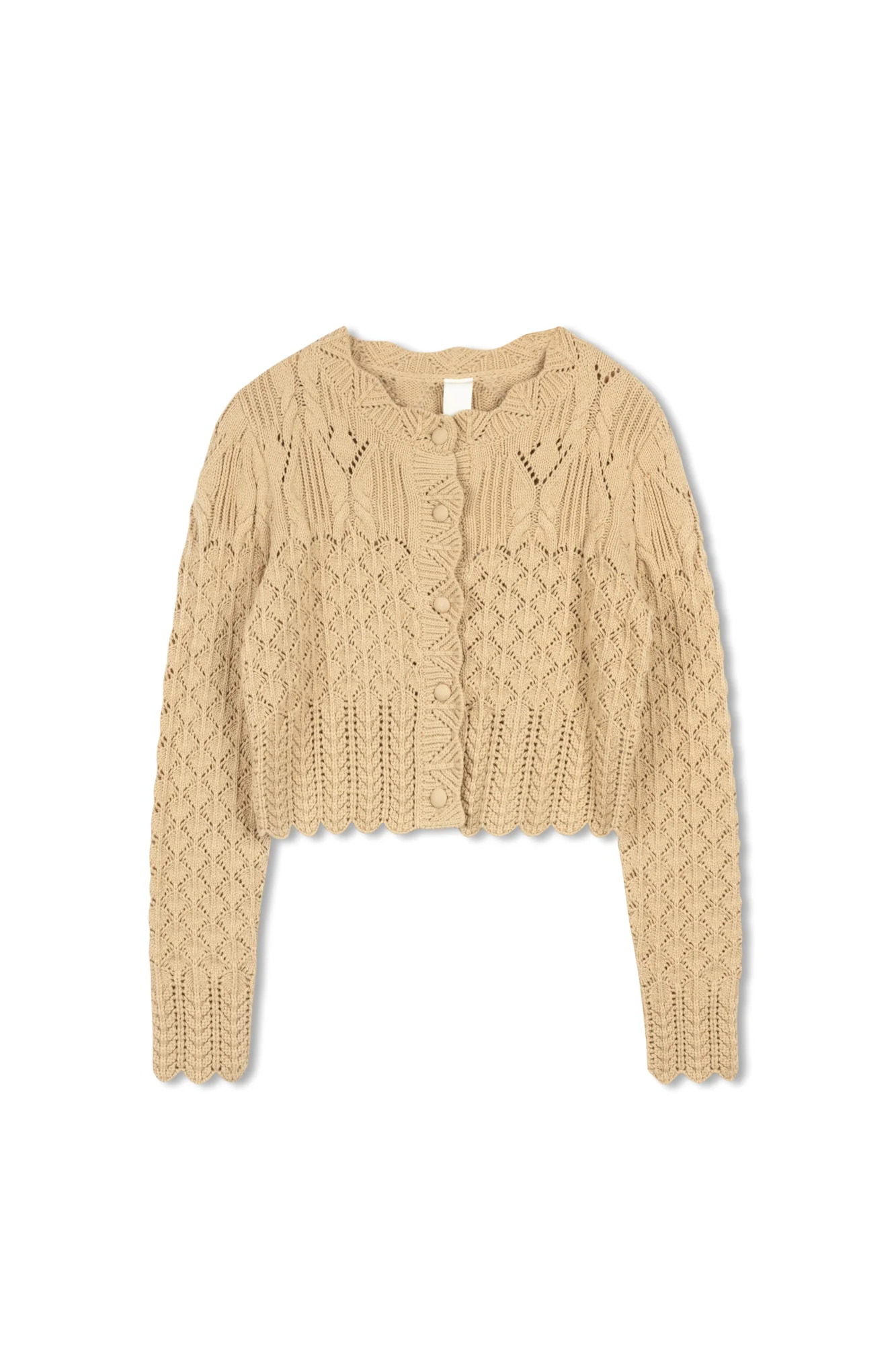 Km Scallop Edge Deco Cardigan - Image 7